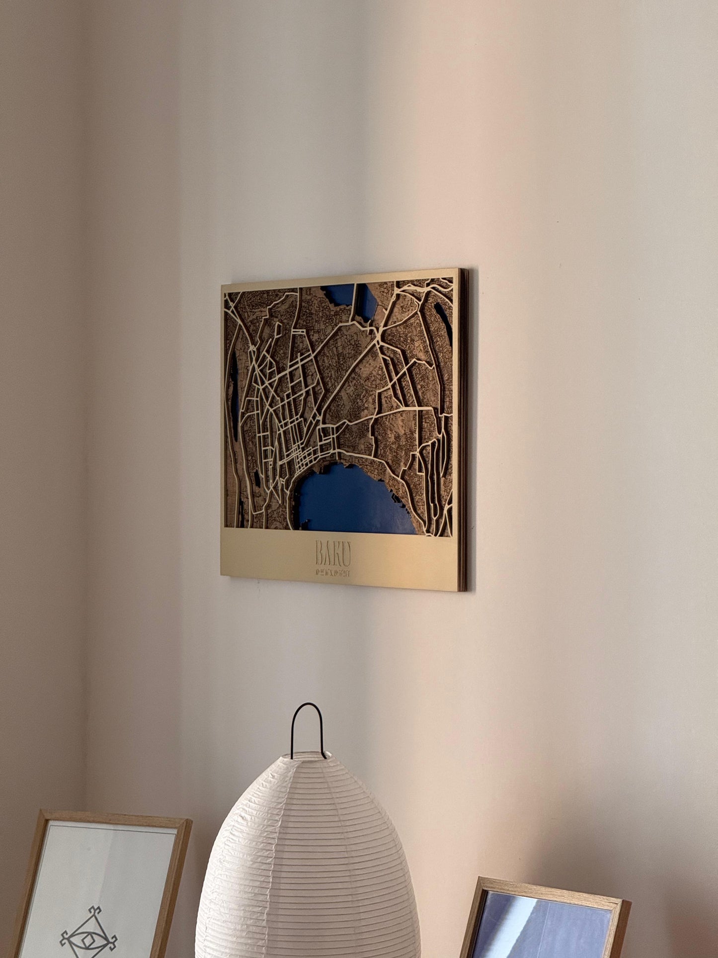 Bakı Silueti — Taxtadan hazırlanmış 3D şəhər xəritəsi