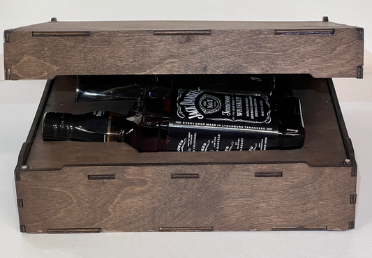 750 ml-lik Jack Daniels Viskisi üçün Taxta Qutu