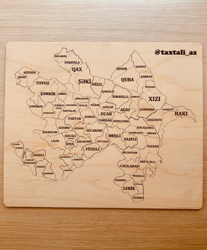 Azərbaycan Xəritəsi Puzzle
