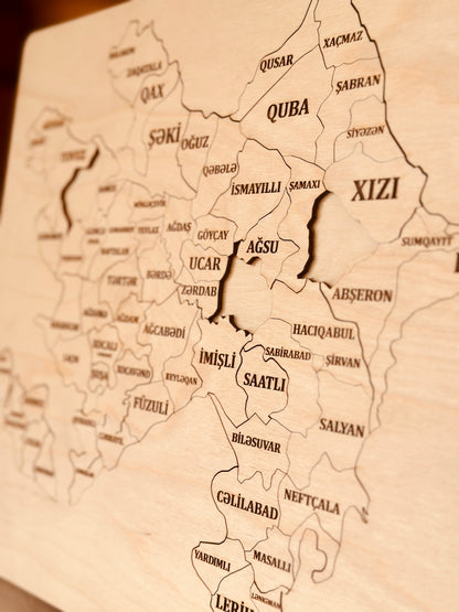 Azərbaycan Xəritəsi Puzzle