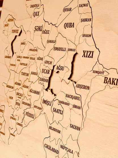 Azərbaycan Xəritəsi Puzzle